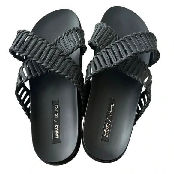 NWOT Melissa Women’s Cosmic Ii + Salinas Sandals Black size 9 - Picture 3 of 8